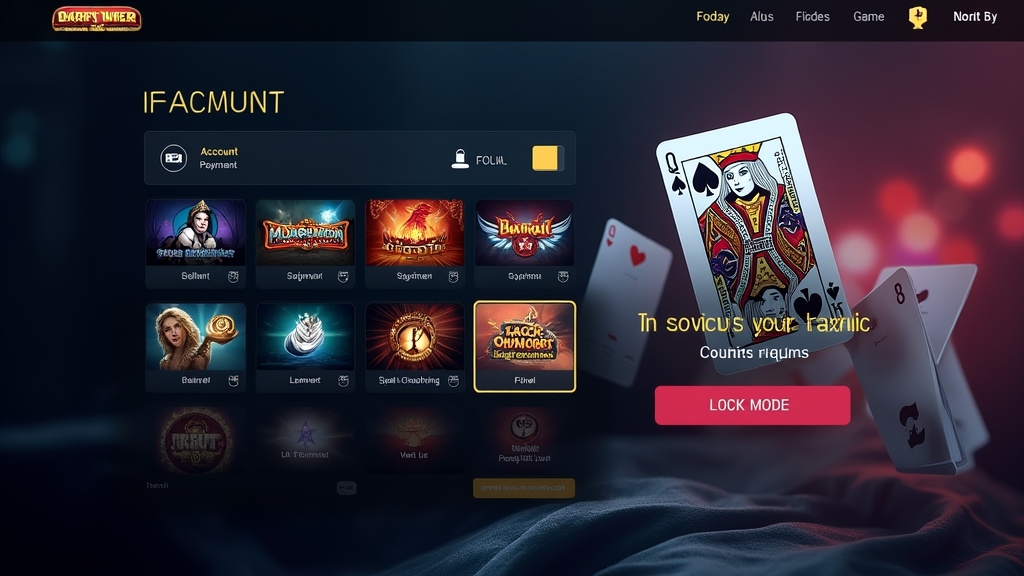 Casino lobby with game cards and hidden cashier features in demo mode